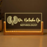 Custom LED Acrylic Name Plate for Nephrologist – Personalized Doctor Desk Light